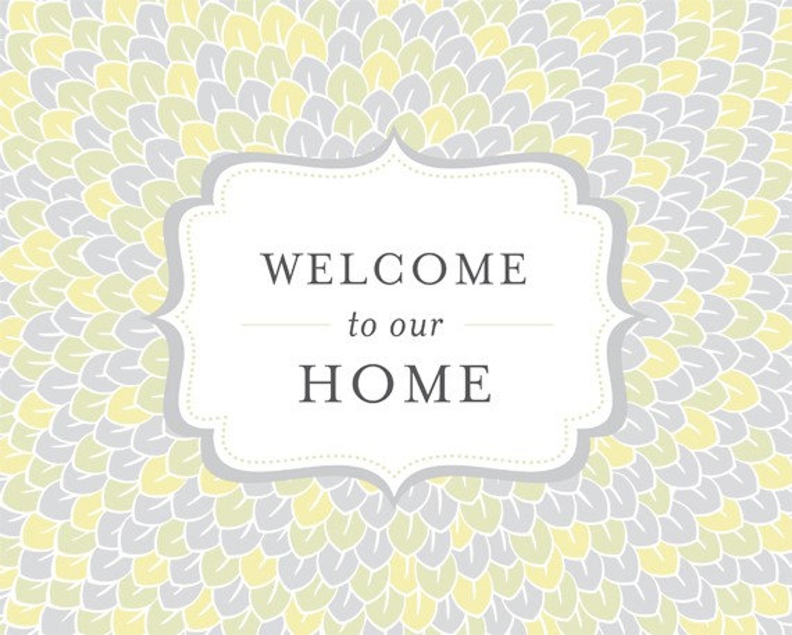 Welcome to our Home Art Print / Modern Typography Wall Art | Etsy