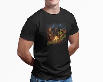 Cryptids After Hours shirt | Bigfoot Alien Mothman Chupacabra