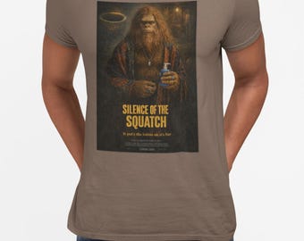 Silence of the Squatch T-Shirt | Bigfoot Poster Design