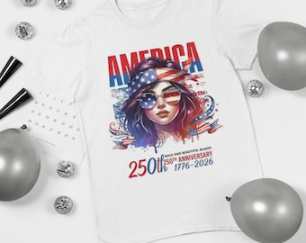 Camiseta con retrato del 250.º aniversario de Estados Unidos / Camiseta patriótica de EE. UU. (1776-2026)