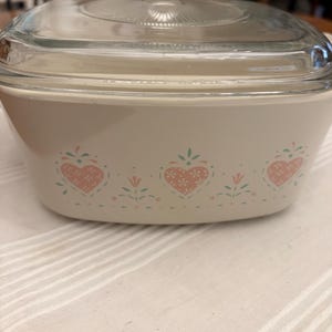 Cazuela vintage Corningware modelo “Forever Yours” de 7 pulgadas con tapa Pyrex de 1,5 L