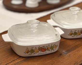 Vintage Corning Ware Spice O' Life 1 Quart Casserole Dish with Lid