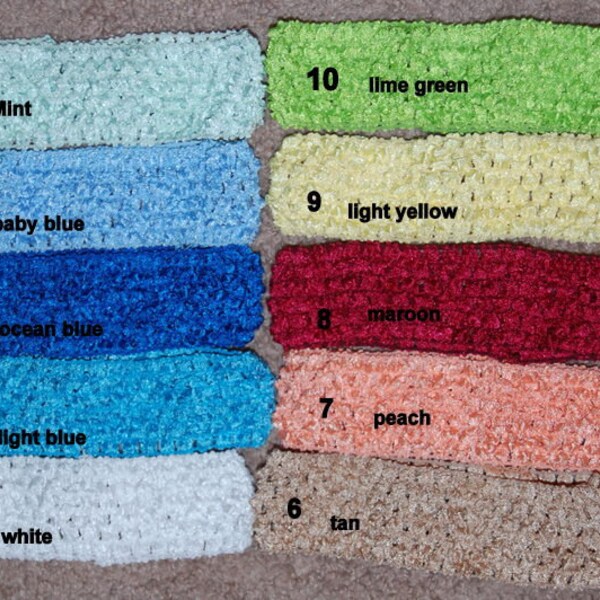 Wholesale Lot of (30) 1.5 inch crochet headbands -  thirty interchangeable waffle knit 1.5 inch- NEW COLORS ADDED