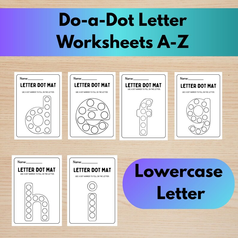 Do-a-dot Letter Worksheets A-Z | Alphabet Dot Marker Pages | Preschool