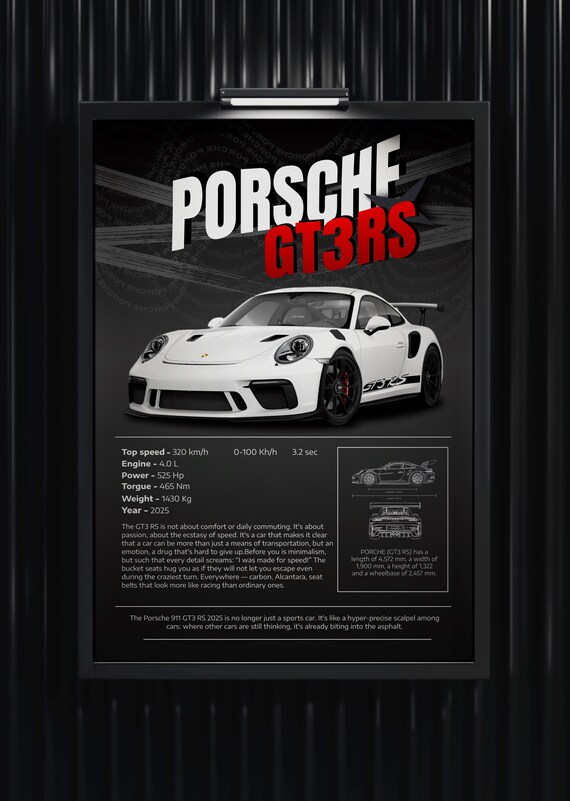 ポルシェ 911 GT3 RS 4.0 ポスター 【公式通販】