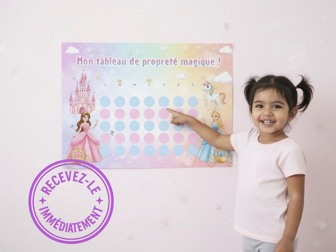 Princess Potty Training Chart | Potty Training Poster for Girls | Pee ...