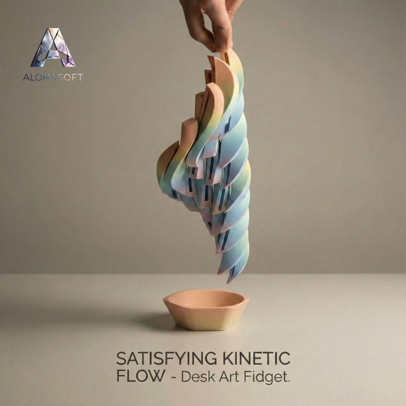 Wave Motion Ball Fidget | Smooth Rolling Desk Toy | 3D Print File - Etsy