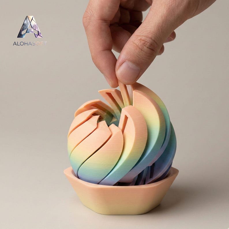 Wave Motion Ball Fidget | Smooth Rolling Desk Toy | 3D Print File - Etsy