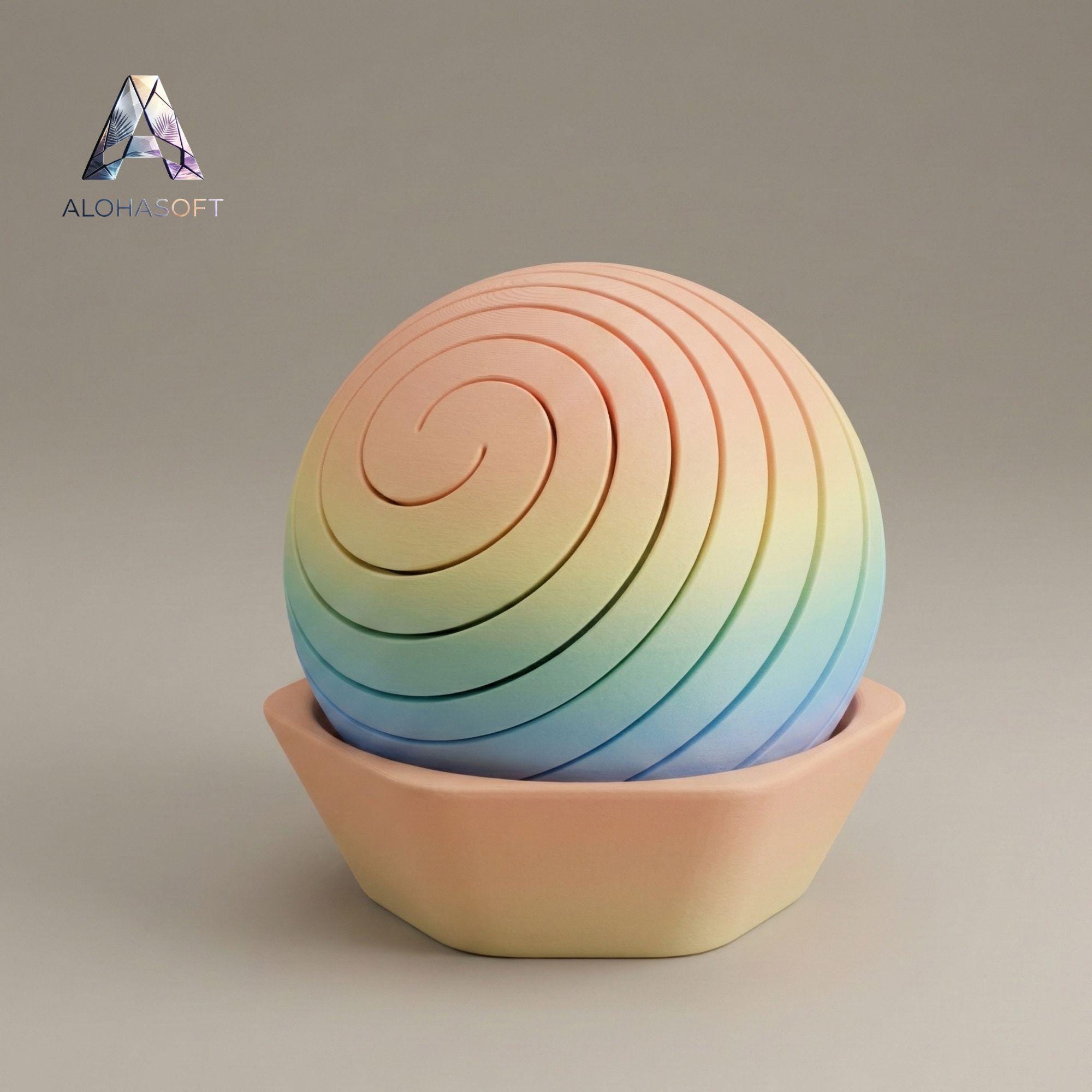 Wave Motion Ball Fidget | Smooth Rolling Desk Toy | 3D Print File - Etsy