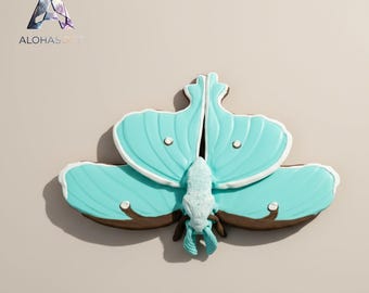 Flexi Luna Moth STL: Articulated Fidget Toy (Digital Download)