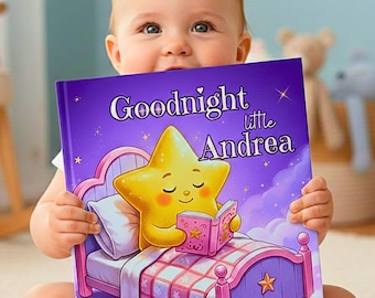 Personalized Baby Book with Name Bedtime Children's storybook babyshower First Birthday Gift GirlBoy newborn