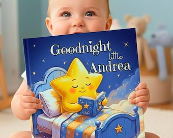 Personalized Baby Book with Name Bedtime Children's storybook babyshower First Birthday Gift GirlBoy newborn
