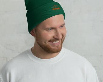 Folded-over beanie