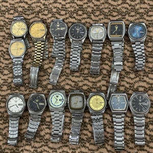 Vintage Lot Of 60 Pre Owned Used Junk Watches For Parts And Movements Japan image 5