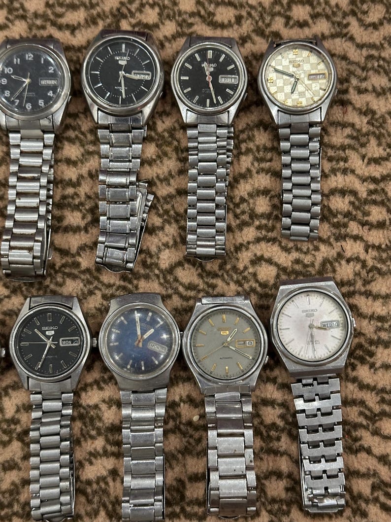 Vintage Lot Of 60 Pre Owned Used Junk Watches For Parts And Movements Japan image 6