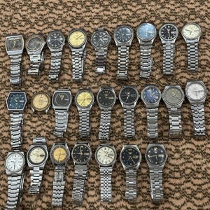Vintage Lot Of 60 Pre Owned Used Junk Watches For Parts And Movements Japan image 7