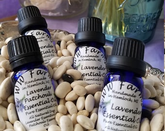 pure organic essential oils, lavender patchouli