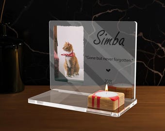 Regalo conmemorativo para gatos, Impresión conmemorativa para gatos, Impresión fotográfica de gato, Impresión por la pérdida de una mascota, Regalo de condolencia por la pérdida de una mascota, Regalo personalizado para la pérdida de un gato.