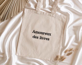 "Book Lover" Tote Bag | Minimalist Book Tote Bag | Cotton Bag | Reader Gift | Handmade