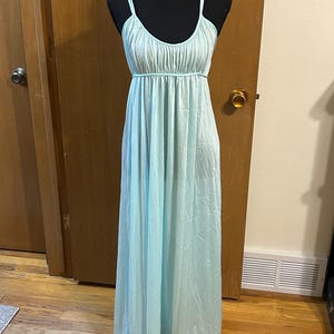 sleeveless sheer linen maxi slip dress Anthropologie Sleeveless Sheer Linen Maxi Slip Dress Size medium Rent $35