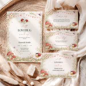 Love Bug-babyshowerbundel, Our Little Lovebug is onderweg-uitnodiging