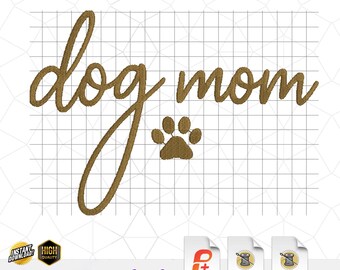 Dog mom embroidery design, 5 sizes, Embroidery, Design, Machine, Design