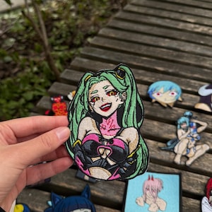 Cute Demon Girl Embroidered Patch – Anime Inspired Iron-On / Sew-On Patch for Jacket, Backpack & Cosplay
