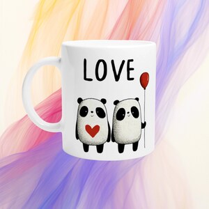 Love – Niedliche Panda-Tasse für Verliebte & Romantiker! Geschenkidee Partner, Valentinstag