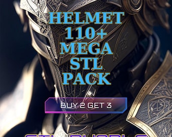 110+ Helm STL Bundle - Tragbare Cosplay Helme, Sci-Fi, Fantasy & Krieger Masken Sammlung
