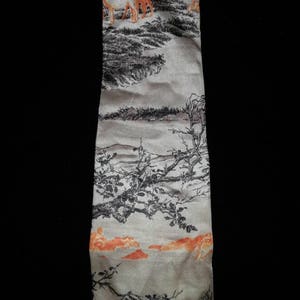 Necktie Vintage Menswear Latts Churchill London Toille Pastoral Art Tie by AntiquesandVaria