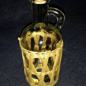 Vintage Glass Demijohn With Sleeve Pint Size Classic Decor Find by AntiquesandVaria NEW Free Shipping