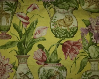 Fabric French African Toille Linen 22.5 x 4yrds 10 in Vintage Decorator by AntiquesandVaria NEW Free Shipping
