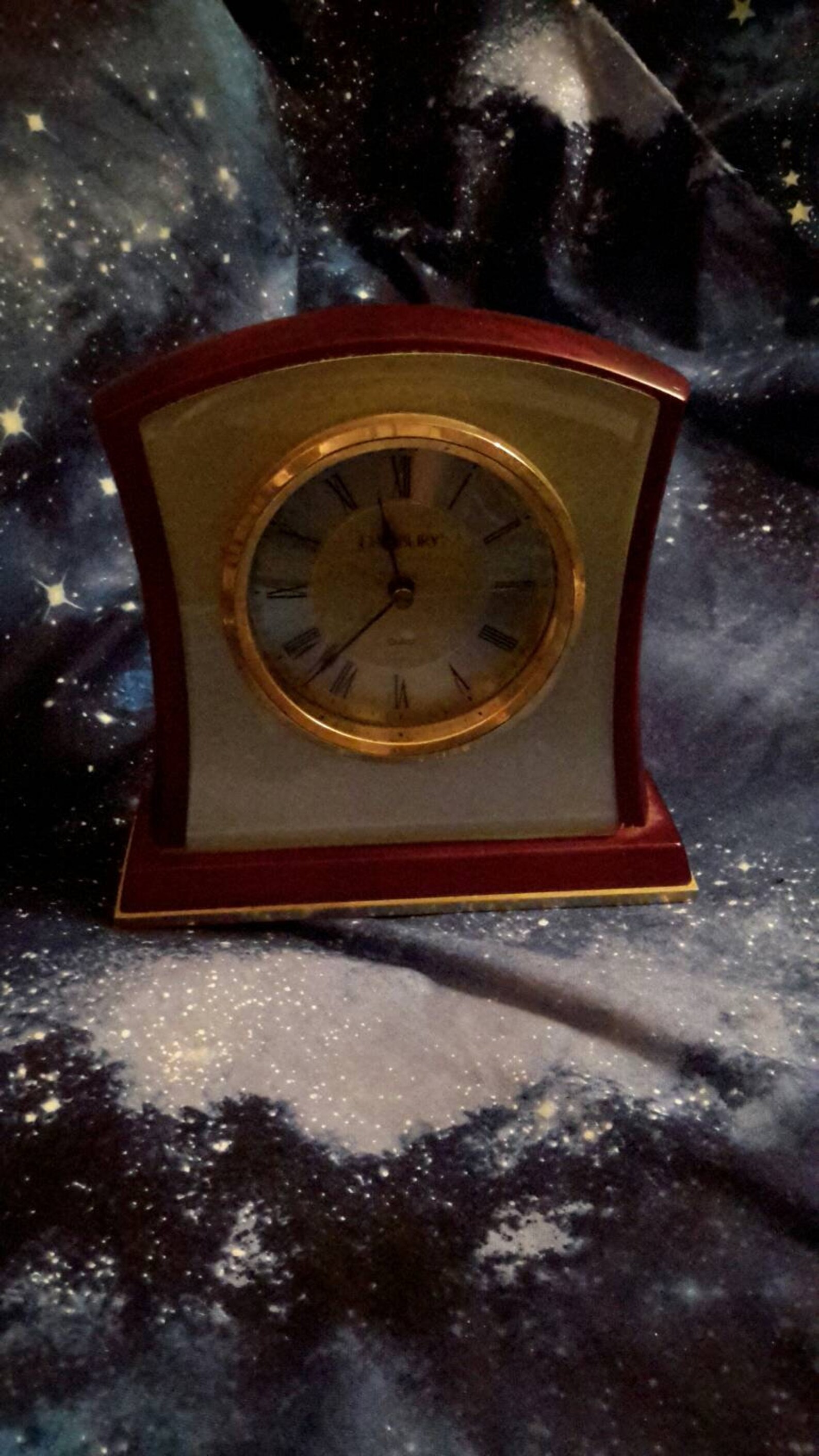 Clock Danbury Mantle Desk Quartz Wood & Metal Case Classic Etsy