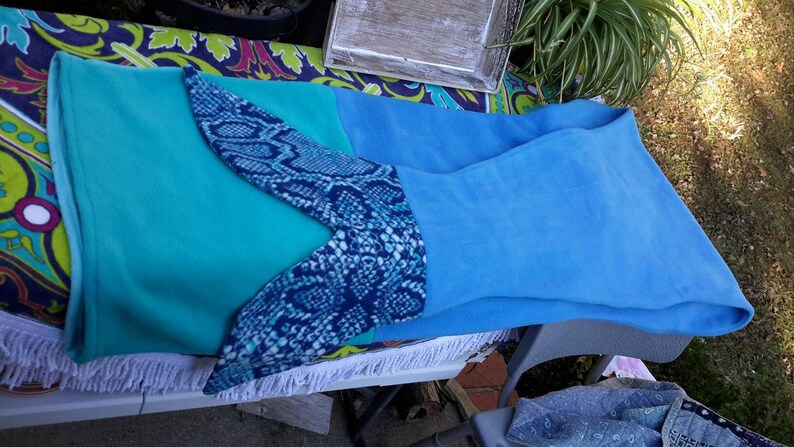 Mermaid Tails Two For Snuggling Photo Props /& More Knitted And Fleece by AntiquesandVaria NEW Free Shipping