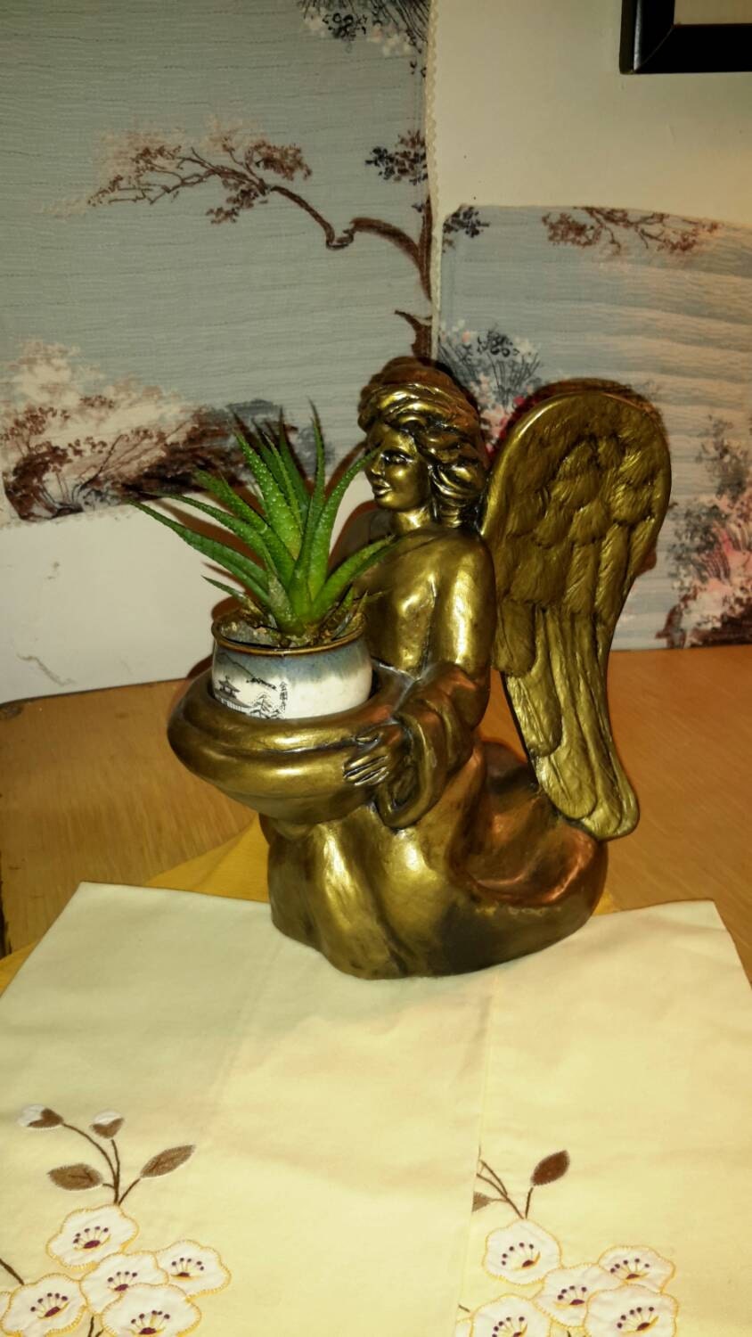 Angel Metal Candle Holder Golden Holiday Sculpture Classic Etsy