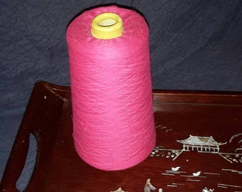 Cranberry Thread Industrial Size Spool 9 x 6 Art Textile Supply or Decor by AntiquesandVaria NEW Free Shipping