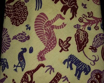 Necktie Batik India Wildlife Animals Tie Menswear Find by AntiquesandVaria NEW Free Shipping