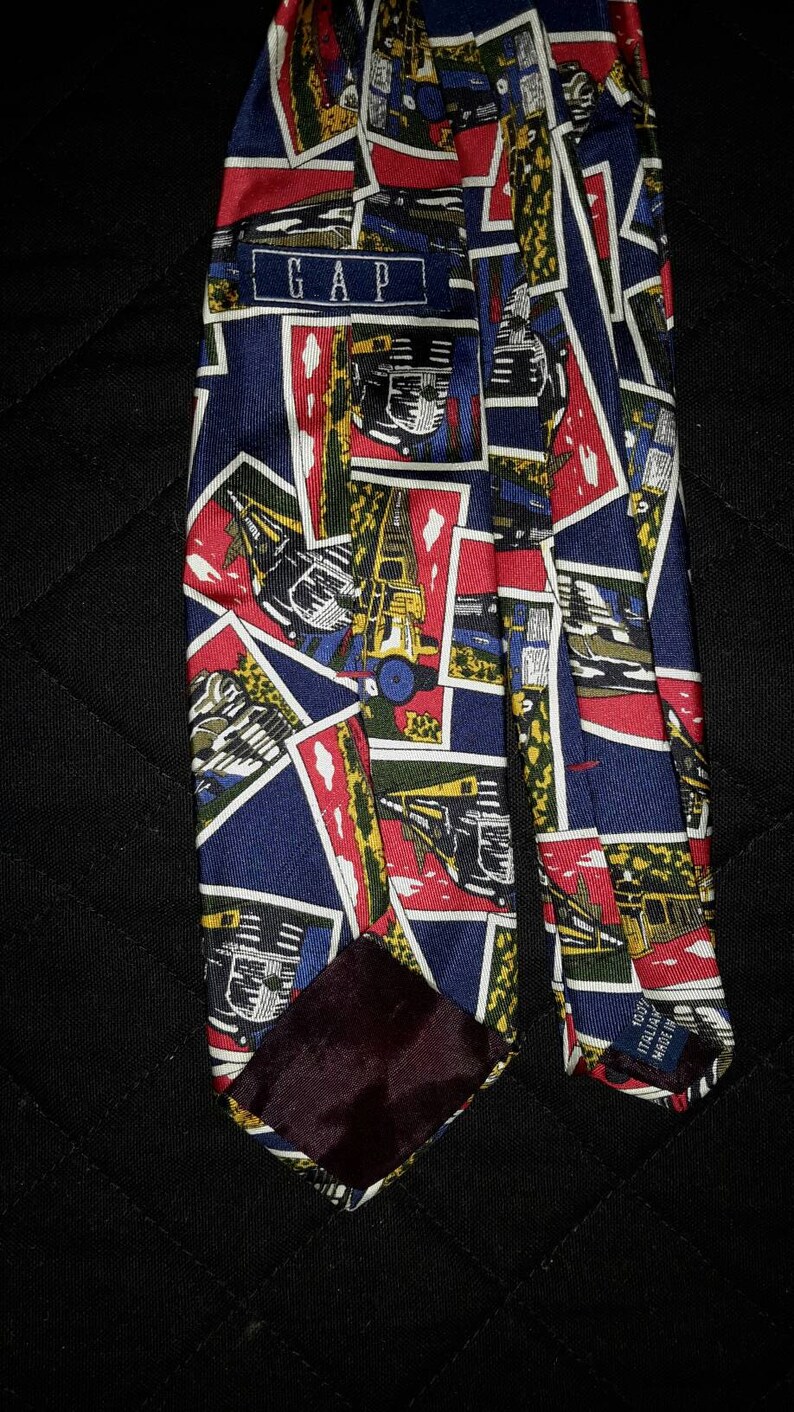 Necktie Boys Train Motif Silk Tie Gap Young Menswear Find by AntiquesandVaria