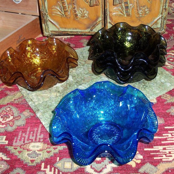 Fluted Glass Bowls Etsy