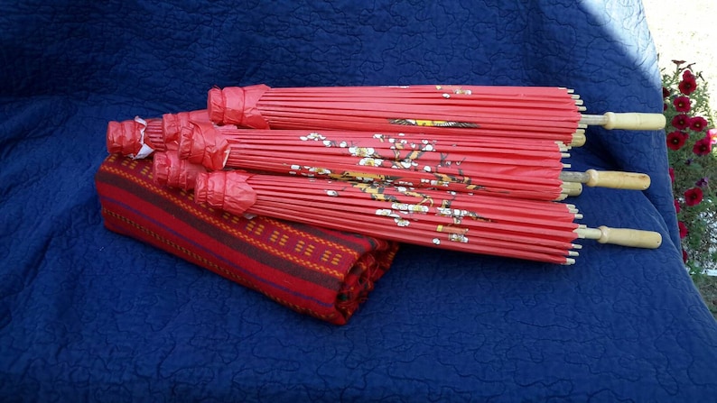 Chinese Parasol Traditional With Birds Six Available Classic Find by AntiquesandVaria NEW Free Shipping