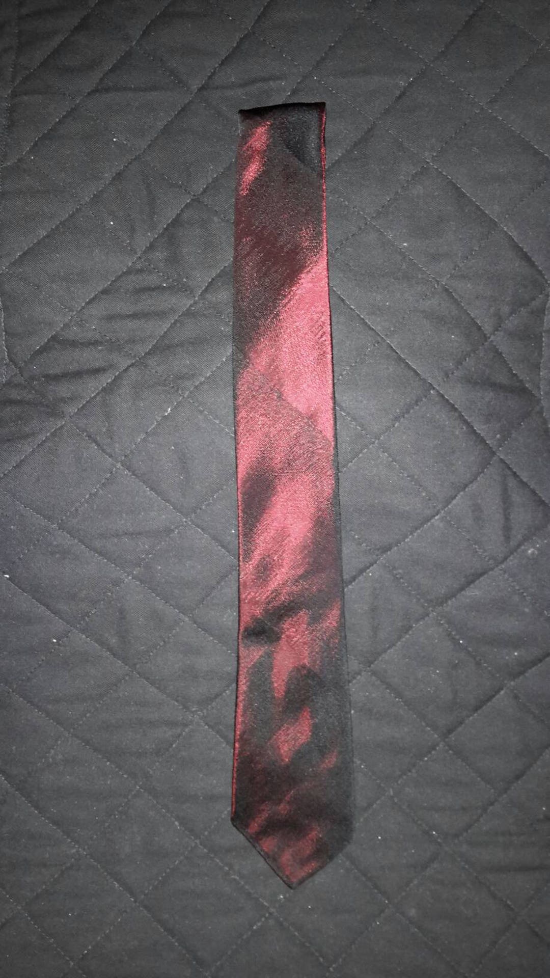 Necktie Metallic Vintage Skinny Tie Silk Switzerland by Brae - Etsy