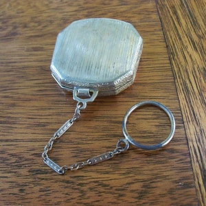 Antique Compact On A Fob Must See Ladies Accessory by AntiquesandVaria NEW Free Shipping image 4