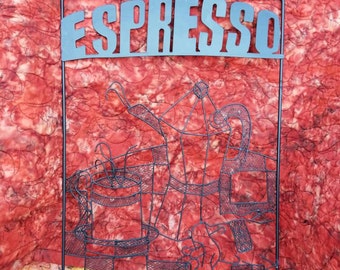 Espresso Metal Wall Art Classic Cafe Kitchen Decor by AntiquesandVaria NEW Free Shipping