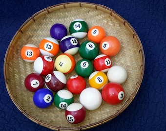 Billiard Balls Assorted Lot For Repurposing Vintage Arcade Pool Hall Find by AntiquesandVaria NEW Free Shipping