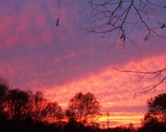 The Gloaming Easter Eve Brilliant Sunset In Virginia by AntiquesandVaria