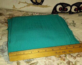 Fabric Teal Linen Blend Two Plus Yards by AntiquesandVaria NEW Free Shipping