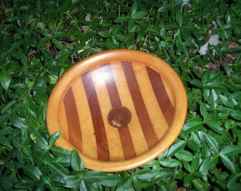 Wood Compote Striped Wooden Art Treen Art par AntiquesandVaria NEW Free Shipping