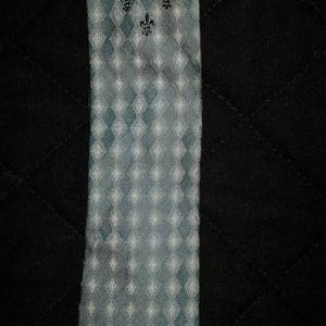 Necktie Vintage Skinny Tie Blue Diamonds Fleur de Lis Beau Brummel Mid Century Menswear by AntiquesandVaria NEW Free Shipping