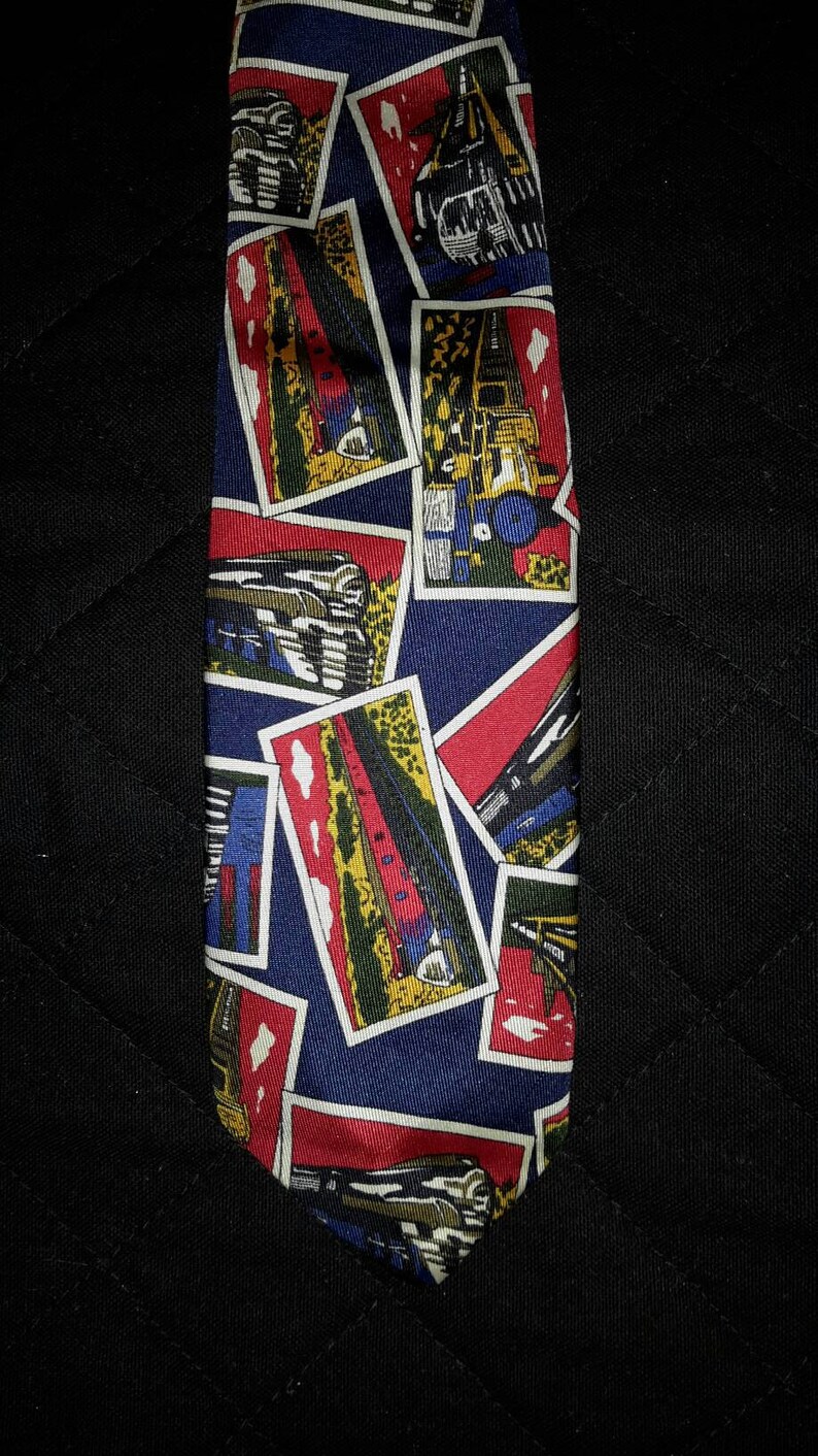 Necktie Boys Train Motif Silk Tie Gap Young Menswear Find by AntiquesandVaria