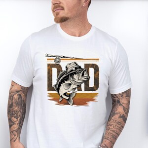 Fishing Dad Shirt Bass Fishing Tee, Fathers Day Gift, Retro Vintage Dad T-Shirt, Outdoorsman Sweatshirt, Angler Crewneck, Mens Fishing Top